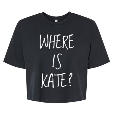 Funny Where Is Kate Royal Family Kate Middleton Bella+Canvas Jersey Crop Tee