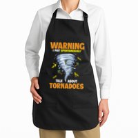 Funny Warning I May Spontaneously Talk About Tornadoes Full-Length Apron With Pockets