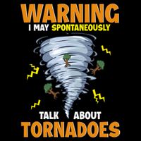 Funny Warning I May Spontaneously Talk About Tornadoes Full-Length Apron With Pockets