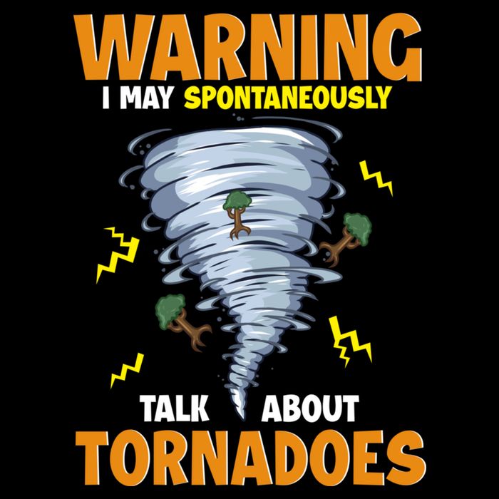 Funny Warning I May Spontaneously Talk About Tornadoes Full-Length Apron With Pockets