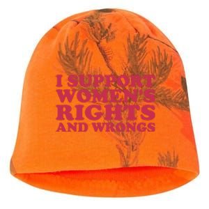 Funny Women I Support Women Wrongs Women Rights Girl Kati - Camo Knit Beanie