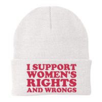 Funny Women I Support Women Wrongs Women Rights Girl Knit Cap Winter Beanie