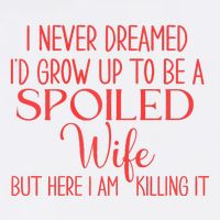 Funny Wives I Never Dreamed ID Grow Up To Be A Spoiled Wife Premium 11oz C Handle Ceramic Mug