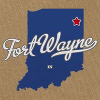Fort Wayne Indiana In Map Cotton Canvas Backpack
