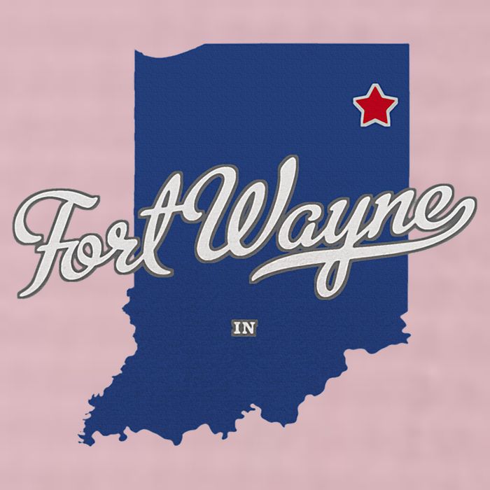 Fort Wayne Indiana In Map 25L Jumbo Tote
