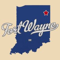Fort Wayne Indiana In Map Drawstring Bag