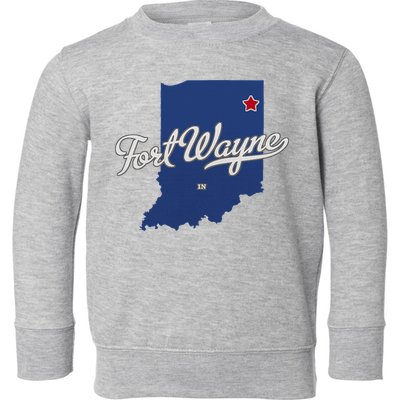 Fort Wayne Indiana In Map Toddler Sweatshirt