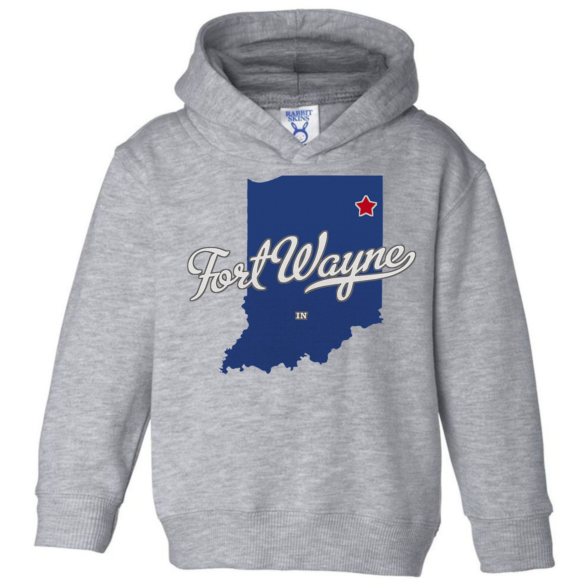 Fort Wayne Indiana In Map Toddler Hoodie