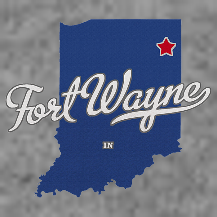 Fort Wayne Indiana In Map Toddler Hoodie