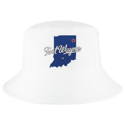 Fort Wayne Indiana In Map Cool Comfort Performance Bucket Hat