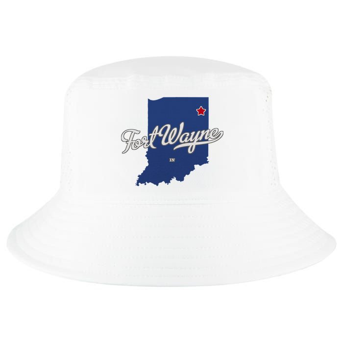 Fort Wayne Indiana In Map Cool Comfort Performance Bucket Hat