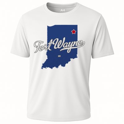 Fort Wayne Indiana In Map Cooling Performance Crew T-Shirt