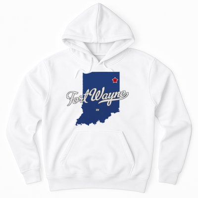 Fort Wayne Indiana In Map Hoodie