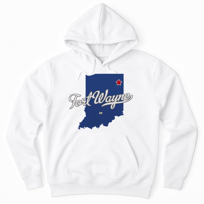 Fort Wayne Indiana In Map Hoodie