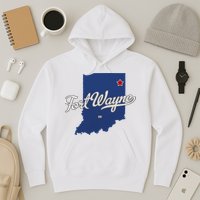 Fort Wayne Indiana In Map Hoodie