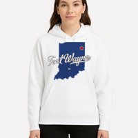 Fort Wayne Indiana In Map Hoodie