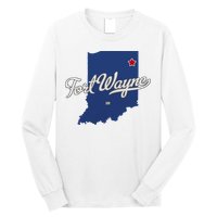 Fort Wayne Indiana In Map Long Sleeve Shirt