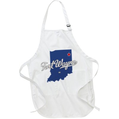 Fort Wayne Indiana In Map Apron