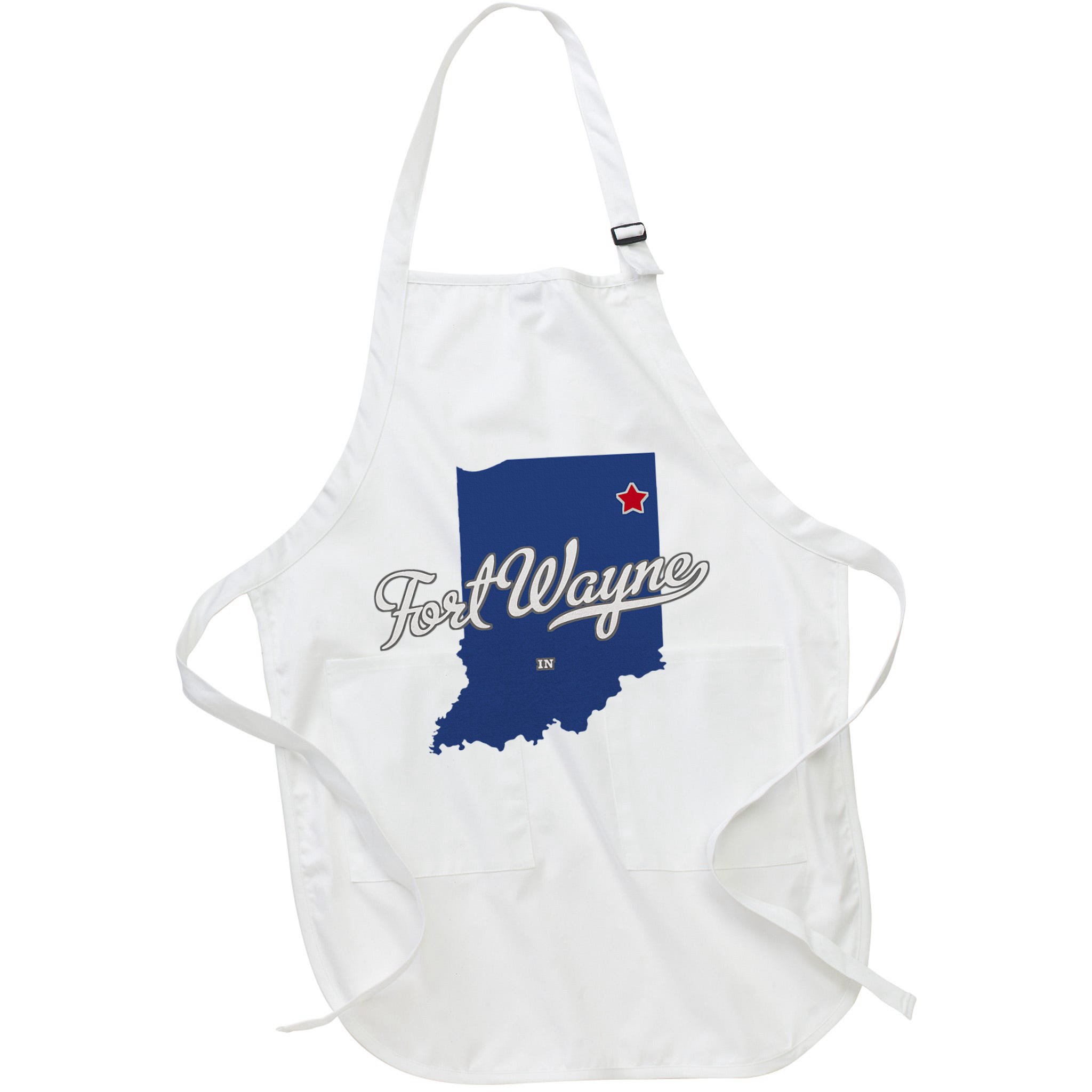 Fort Wayne Indiana In Map Apron