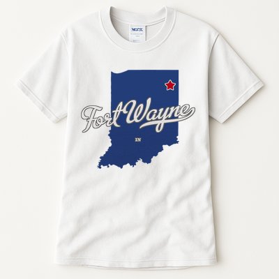 Fort Wayne Indiana In Map Tall T-Shirt