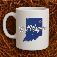 Fort Wayne Indiana In Map Mug
