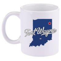 Fort Wayne Indiana In Map 11oz C Handle Ceramic Mug
