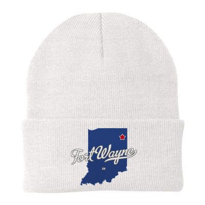 Fort Wayne Indiana In Map Beanie