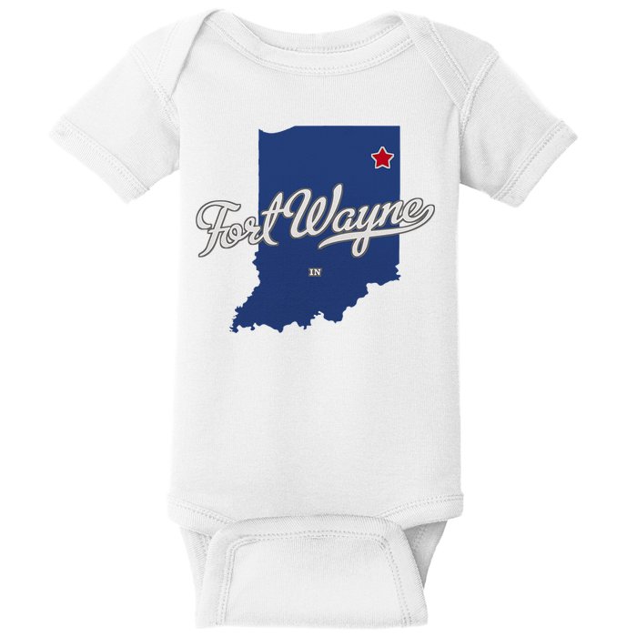 Fort Wayne Indiana In Map Baby Bodysuit