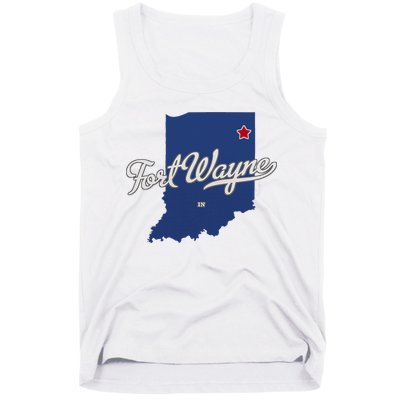 Fort Wayne Indiana In Map Tank Top