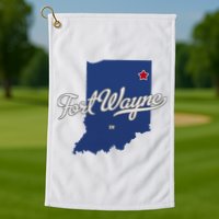 Fort Wayne Indiana In Map Golf Towel