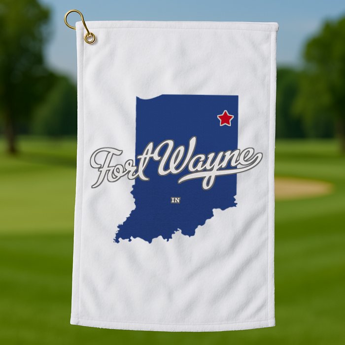 Fort Wayne Indiana In Map Golf Towel