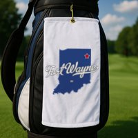 Fort Wayne Indiana In Map Golf Towel