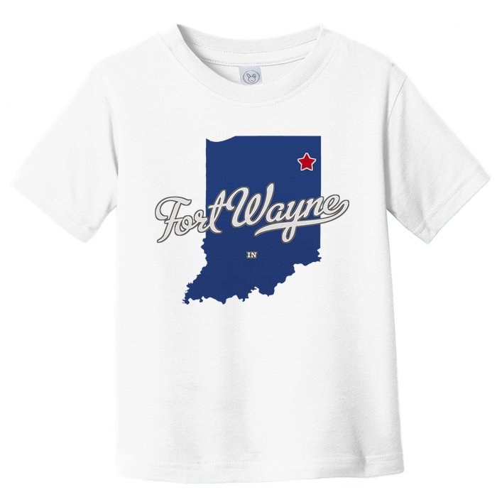Fort Wayne Indiana In Map Toddler T-Shirt
