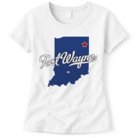 Fort Wayne Indiana In Map Womens T-Shirt