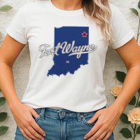 Fort Wayne Indiana In Map Womens T-Shirt