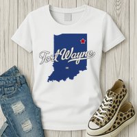 Fort Wayne Indiana In Map Womens T-Shirt