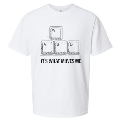 Funny Wasd Its What Moves Me Video Games Gamer Pc Gaming Sueded Cloud Jersey T-Shirt