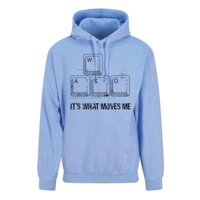 Funny Wasd Its What Moves Me Video Games Gamer Pc Gaming Unisex Surf Hoodie