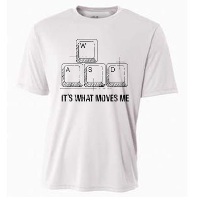 Funny Wasd Its What Moves Me Video Games Gamer Pc Gaming Cooling Performance Crew T-Shirt