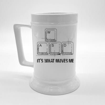 Funny Wasd Its What Moves Me Video Games Gamer Pc Gaming Beer Stein