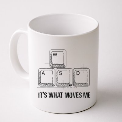 Funny Wasd Its What Moves Me Video Games Gamer Pc Gaming Coffee Mug