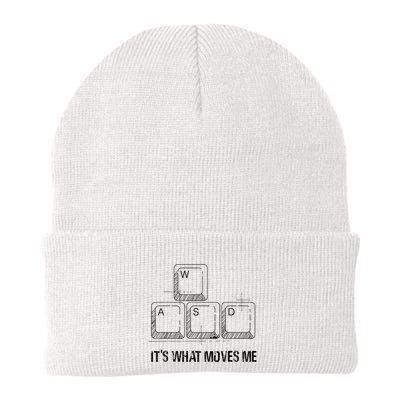Funny Wasd Its What Moves Me Video Games Gamer Pc Gaming Knit Cap Winter Beanie