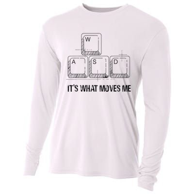 Funny Wasd Its What Moves Me Video Games Gamer Pc Gaming Cooling Performance Long Sleeve Crew