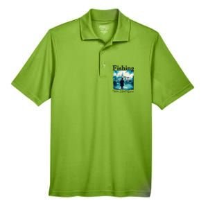 Fishing: Where I Find My Peace Men's Origin Performance Pique Polo