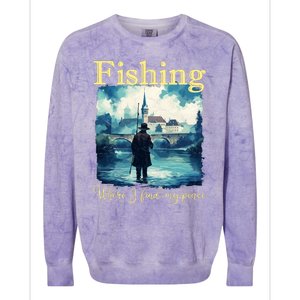 Fishing: Where I Find My Peace Colorblast Crewneck Sweatshirt