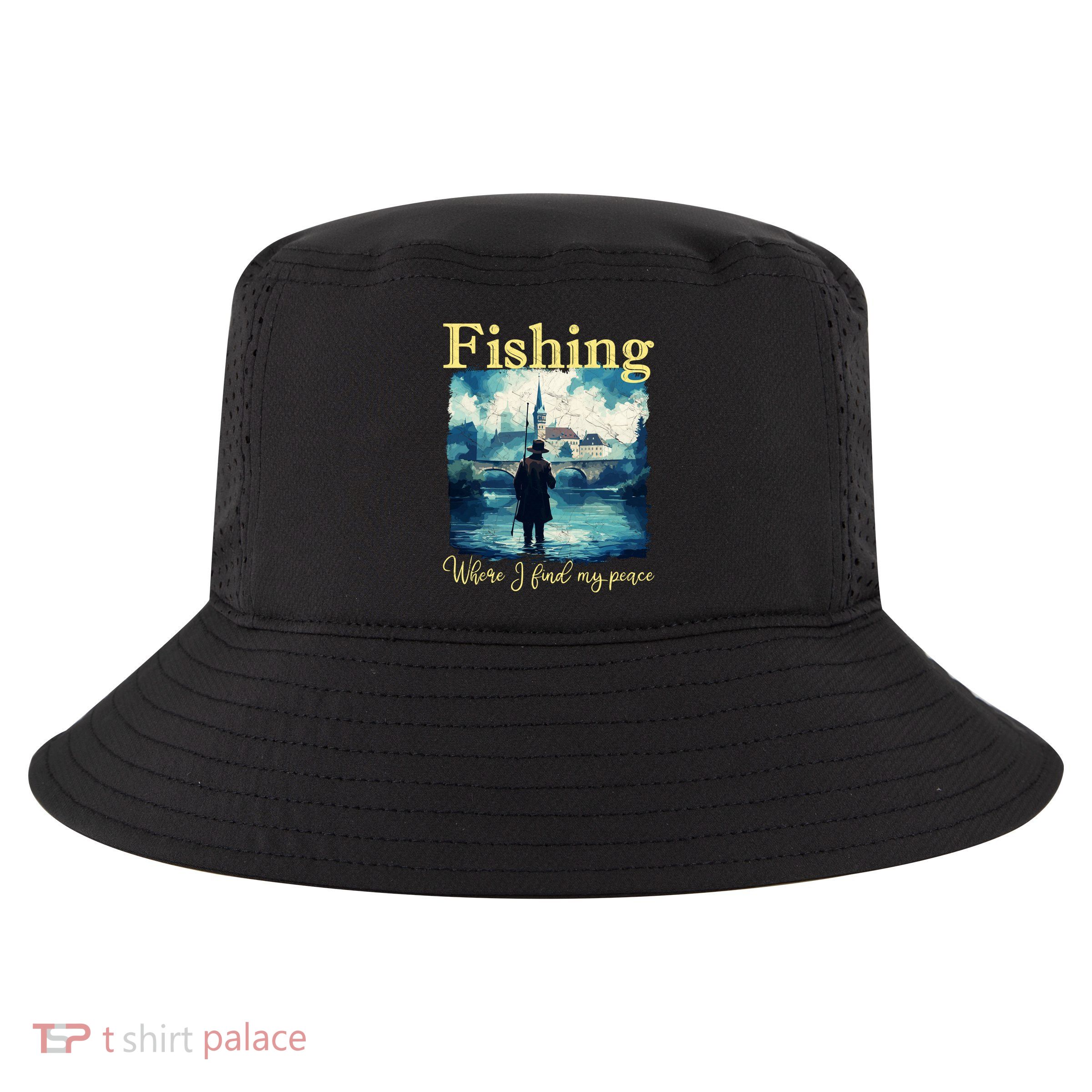 Fishing: Where I Find My Peace Cool Comfort Performance Bucket Hat
