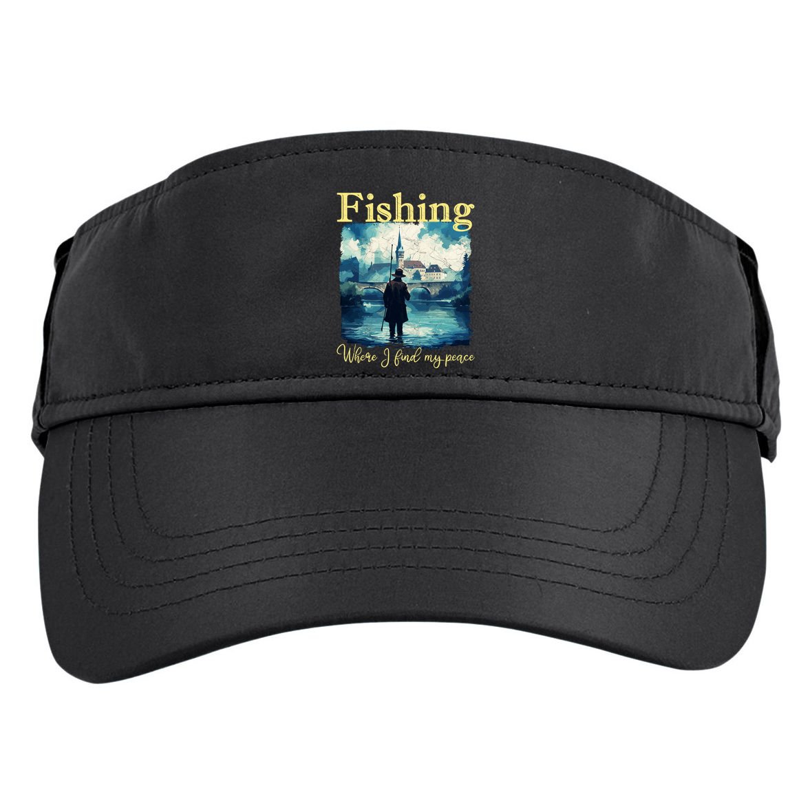Fishing: Where I Find My Peace Adult Drive Performance Visor