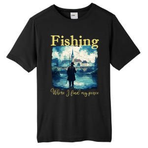 Fishing: Where I Find My Peace Tall Fusion ChromaSoft Performance T-Shirt