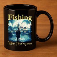 Fishing: Where I Find My Peace 11oz C Handle Ceramic Mug