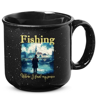 Fishing: Where I Find My Peace 15oz Campfire Ceramic Mug